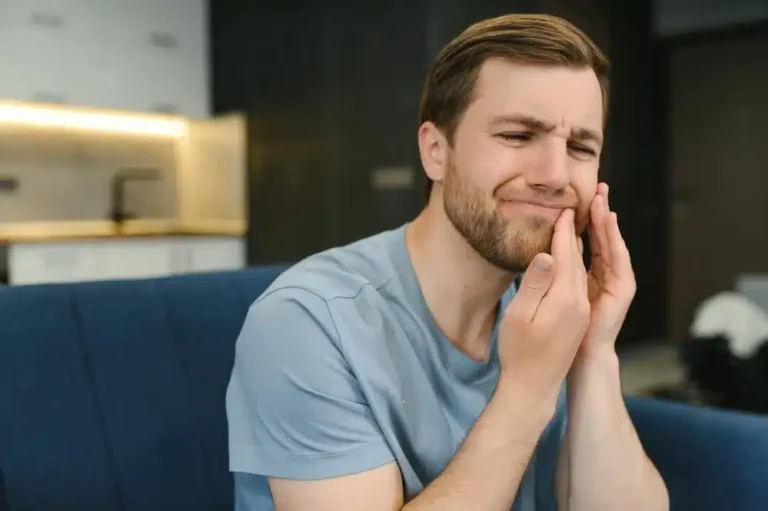 Toothache Unhappy Upset Caucasian Sad Man